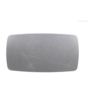 Table basse ARVENA – Table basse rectangulaire 130x70 cm – Pierre grise & métal – Design contemporain et raffiné 