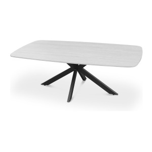 Tables basses ARVENA – Table basse rectangulaire 130x70 cm – 5 coloris pierre et marbre – Design contemporain 