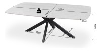 Tables basses ARVENA – Table basse rectangulaire 130x70 cm – 5 coloris pierre et marbre – Design contemporain 