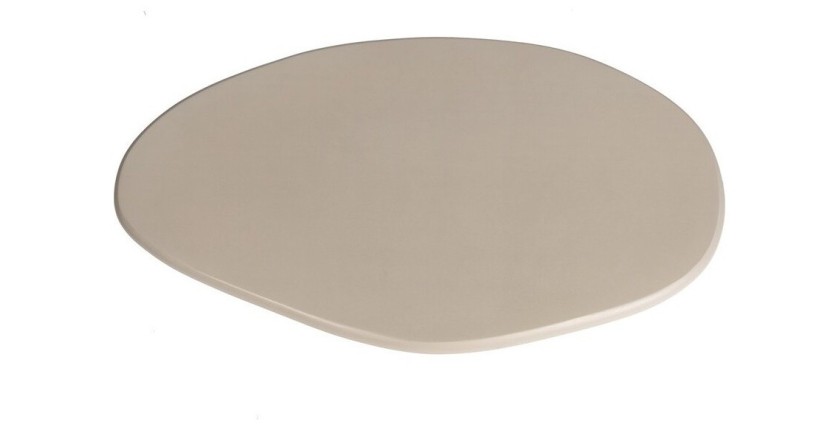 Table basse MAELORA – Table basse ronde Ø50 cm – Bois de manguier & travertin – Design naturel et élégant 
