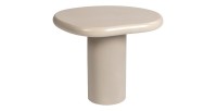 Table basse TARAVI – Table basse carrée 50x50 cm – Finition ciment beige – Design contemporain compact