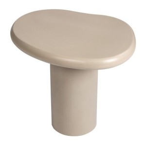 Table basse TARAVI – Table basse carrée 50x50 cm – Finition ciment beige – Design contemporain compact 