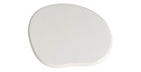Table basse TARAVI – Table basse carrée 50x50 cm – Finition ciment blanc – Design moderne et épuré 