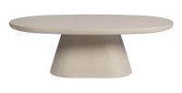 Table basse TARAVI – Table basse rectangulaire 120x70 cm – Finition ciment beige – Design contemporain et naturel