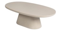 Table basse TARAVI – Table basse rectangulaire 120x70 cm – Finition ciment beige – Design contemporain et naturel 