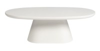 Table basse TARAVI – Table basse rectangulaire 120x70 cm – Finition ciment blanc – Style moderne et lumineux
