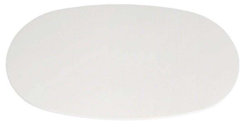 Table basse TARAVI – Table basse rectangulaire 120x70 cm – Finition ciment blanc – Style moderne et lumineux 
