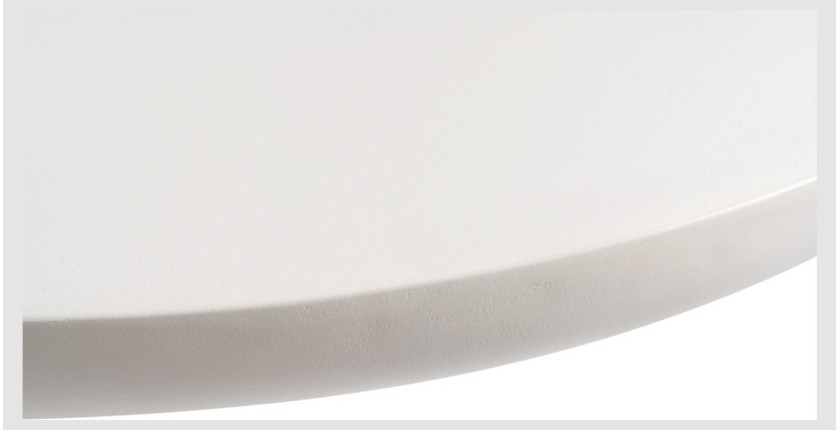 Table basse TARAVI – Table basse rectangulaire 120x70 cm – Finition ciment blanc – Style moderne et lumineux 