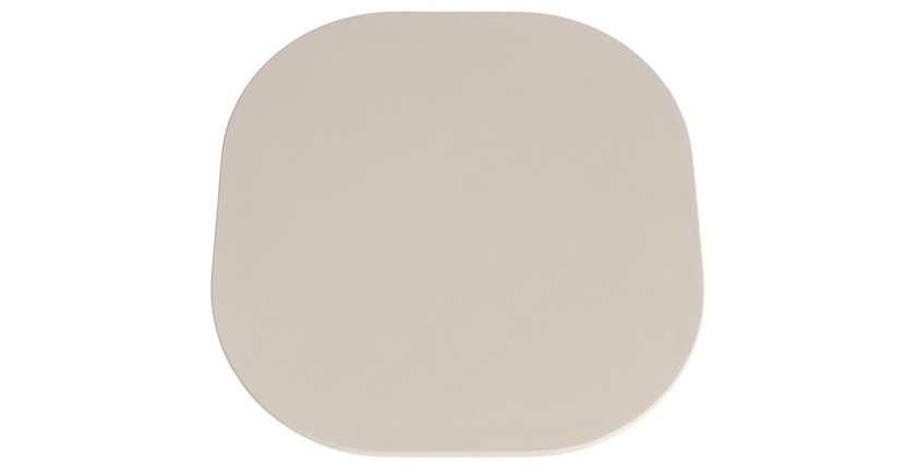 Table basse TARAVI – Table basse ronde Ø55 cm – Finition ciment beige – Design minéral doux et contemporain 