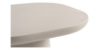 Table basse TARAVI – Table basse ronde Ø55 cm – Finition ciment beige – Design minéral doux et contemporain 