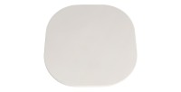 Table basse TARAVI – Table basse ronde Ø55 cm – Finition ciment blanc – Design lumineux et moderne 
