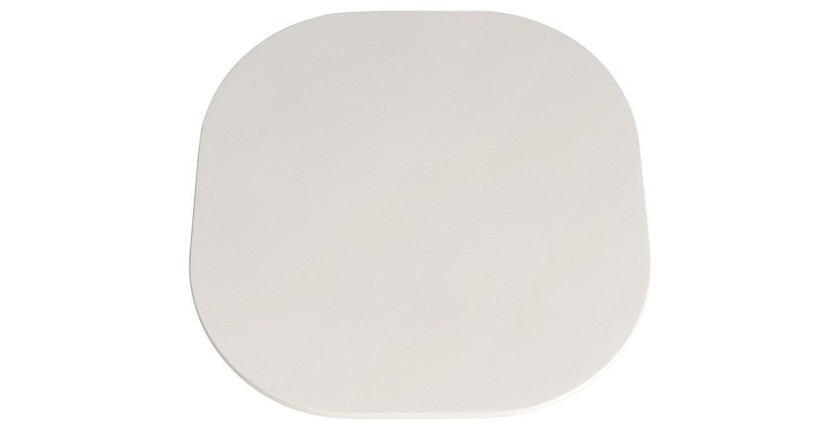 Table basse TARAVI – Table basse ronde Ø55 cm – Finition ciment blanc – Design lumineux et moderne 