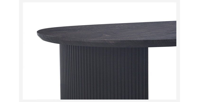 Table basse VAGOS – Coloris brun foncé – Table basse rectangulaire 120x70 cm – MDF – Design contemporain