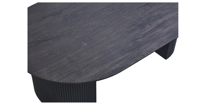 Table basse VAGOS – Coloris brun foncé – Table basse rectangulaire 120x70 cm – MDF – Design contemporain