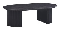 Table basse VAGOS – Coloris brun foncé – Table basse rectangulaire 120x70 cm – MDF – Design contemporain