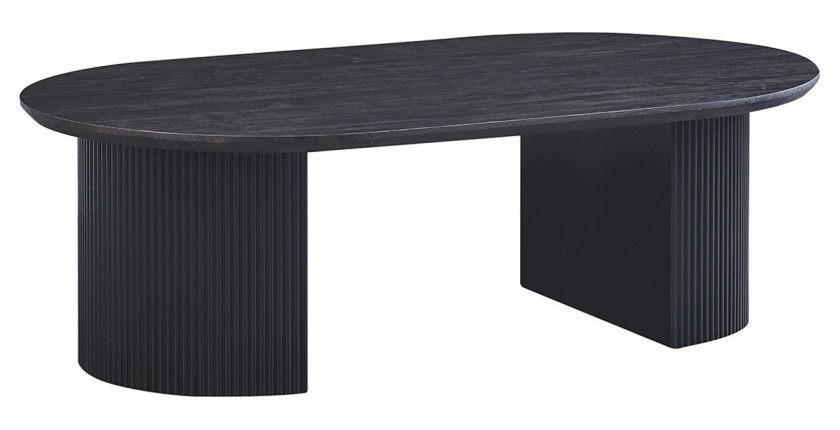 Table basse VAGOS – Coloris brun foncé – Table basse rectangulaire 120x70 cm – MDF – Design contemporain