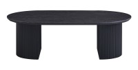 Table basse VAGOS – Coloris brun foncé – Table basse rectangulaire 120x70 cm – MDF – Design contemporain