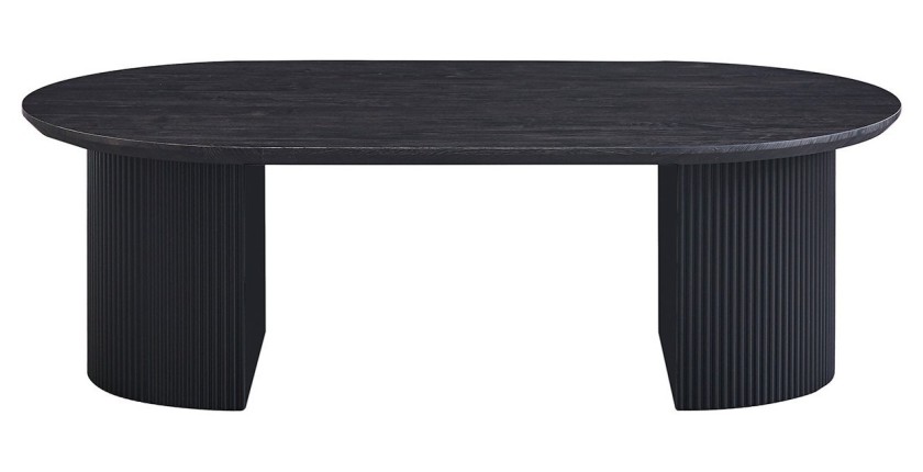 Table basse VAGOS – Coloris brun foncé – Table basse rectangulaire 120x70 cm – MDF – Design contemporain