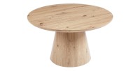 Ronde salontafel collectie TIGNES - Decoratieve dennenlook - D80 x H47 cm