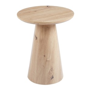 Table d'appoint ronde collection TIGNES – Effet pin – D45 x H55 cm