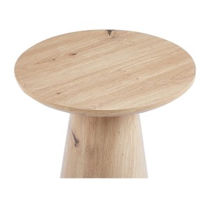 Tavolino d'appoggio rotondo collezione TIGNES – Effetto pino – D45 x H55 cm