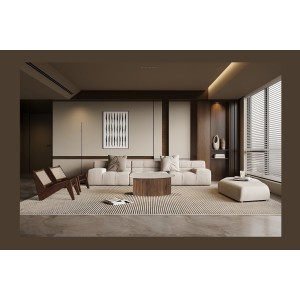 Mesa baja de madera maciza colección DELHI 90cm - Estilo étnico y diseño