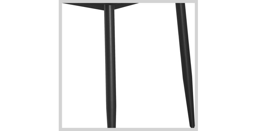 Table à manger GRANVIA – 120x70 cm – Effet ardoise – Structure métal – Design compact et moderne 