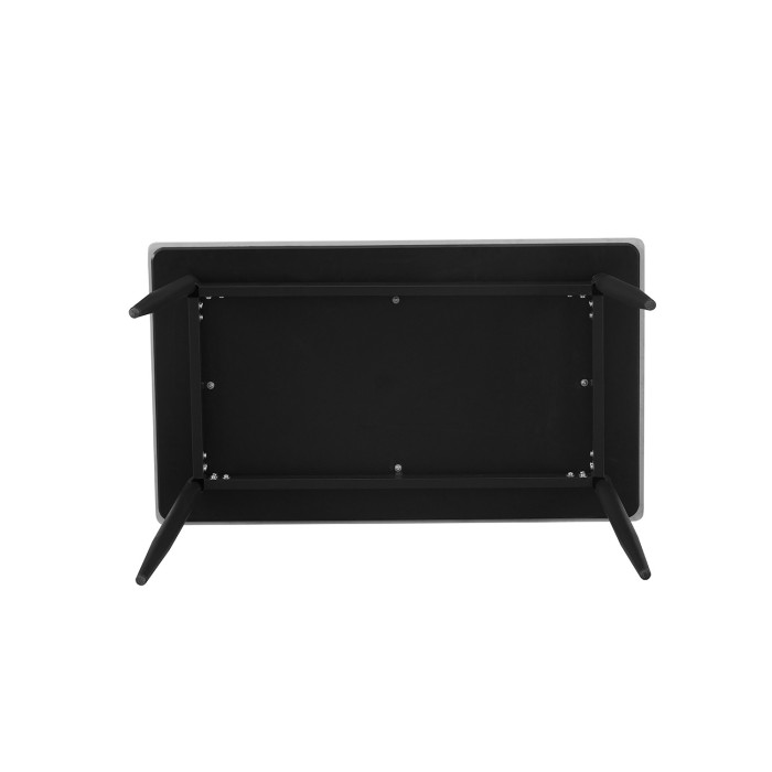 Table à manger GRANVIA – 120x70 cm – Effet ardoise – Structure métal – Design compact et moderne 