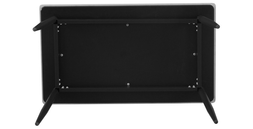 Table à manger GRANVIA – 120x70 cm – Effet ardoise – Structure métal – Design compact et moderne 