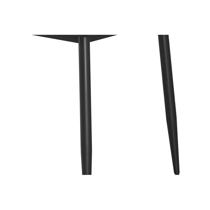 Table à manger GRANVIA – 140x80 cm – Effet ardoise – Structure métal – Style industriel et pratique 