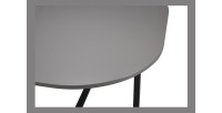 Ensemble table et 4 chaises ORBENA – Coloris gris mat – Table 100x100 cm – Design moderne et compact 