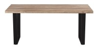 Table à manger ALTONIA – 180x90 cm – Effet bois de manguier – Pieds métal – Design industriel et chaleureux 
