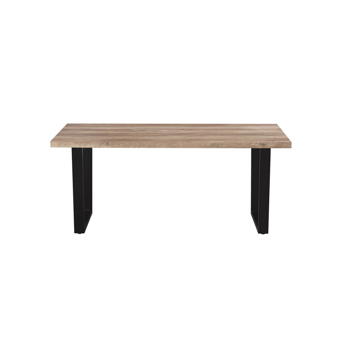 Table à manger ALTONIA – 180x90 cm – Effet bois de manguier – Pieds métal – Design industriel et chaleureux 