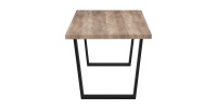 Table à manger ALTONIA – 180x90 cm – Effet bois de manguier – Pieds métal – Design industriel et chaleureux 