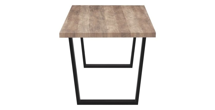 Table à manger ALTONIA – 180x90 cm – Effet bois de manguier – Pieds métal – Design industriel et chaleureux 