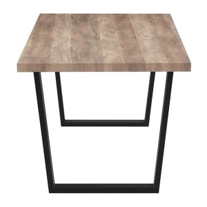 Table à manger ALTONIA – 180x90 cm – Effet bois de manguier – Pieds métal – Design industriel et chaleureux 