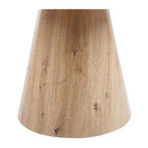 Table à manger SOLENA – Ø120 cm – Coloris chêne vieilli – Design rond – Style contemporain et chaleureux 