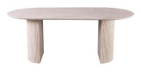 Table à manger VAGOS – 200x100 cm – Coloris travertin – Plateau MDF – Design contemporain élégant 