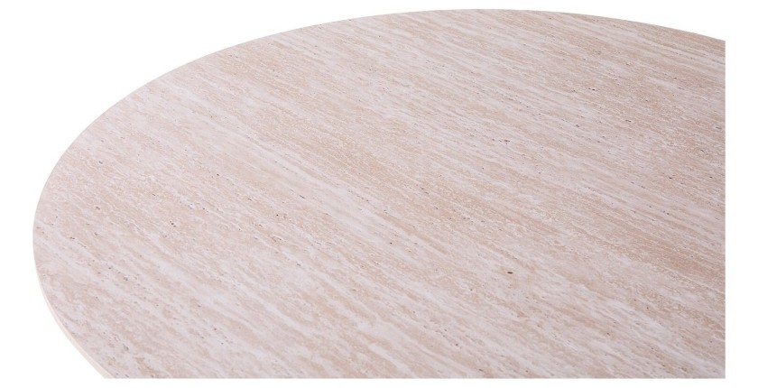 Table à manger VAGOS – 200x100 cm – Coloris travertin – Plateau MDF – Design contemporain élégant 