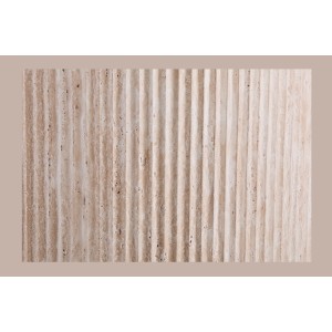 Table à manger VAGOS – 200x100 cm – Coloris travertin – Plateau MDF – Design contemporain élégant 