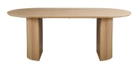 Table à manger VAGOS – 200x100 cm – Coloris chêne naturel – Plateau MDF 3D – Design contemporain et chaleureux 