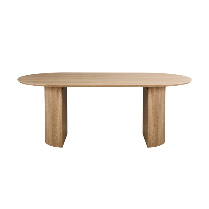 Table à manger VAGOS – 200x100 cm – Coloris chêne naturel – Plateau MDF 3D – Design contemporain et chaleureux 