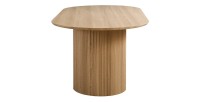 Table à manger VAGOS – 200x100 cm – Coloris chêne naturel – Plateau MDF 3D – Design contemporain et chaleureux 
