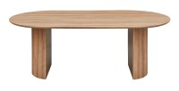 Table à manger VAGOS – 220x110 cm – Coloris chêne vieilli – Plateau MDF  – Design contemporain spacieux 
