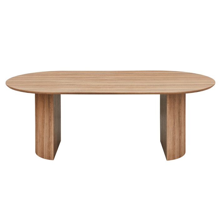 Table à manger VAGOS – 220x110 cm – Coloris chêne vieilli – Plateau MDF  – Design contemporain spacieux 