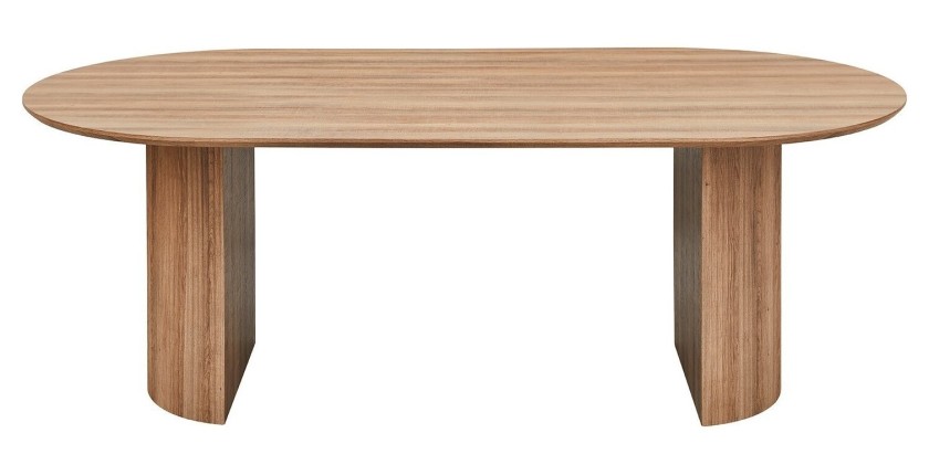 Table à manger VAGOS – 220x110 cm – Coloris chêne vieilli – Plateau MDF  – Design contemporain spacieux 