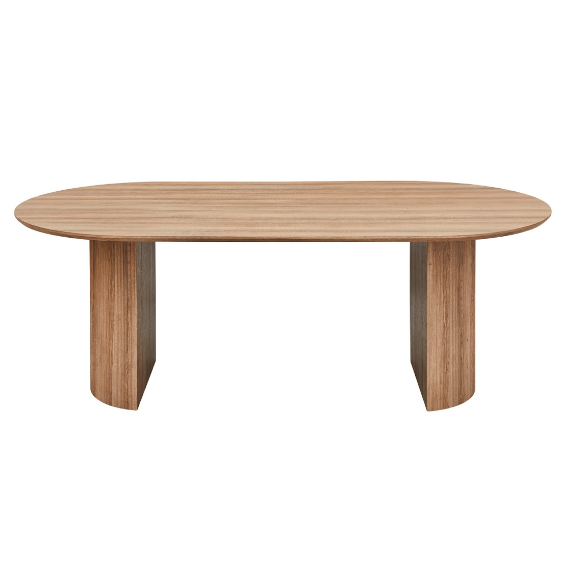 Table à manger VAGOS – 220x110 cm – Coloris chêne vieilli – Plateau MDF  – Design contemporain spacieux 