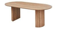Table à manger VAGOS – 220x110 cm – Coloris chêne vieilli – Plateau MDF  – Design contemporain spacieux 