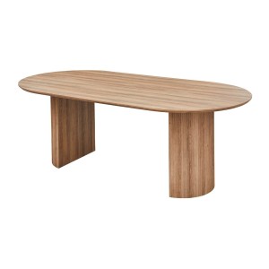 Table à manger VAGOS – 220x110 cm – Coloris chêne vieilli – Plateau MDF  – Design contemporain spacieux 