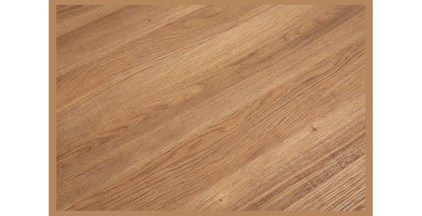 Table à manger VAGOS – 220x110 cm – Coloris chêne vieilli – Plateau MDF  – Design contemporain spacieux 